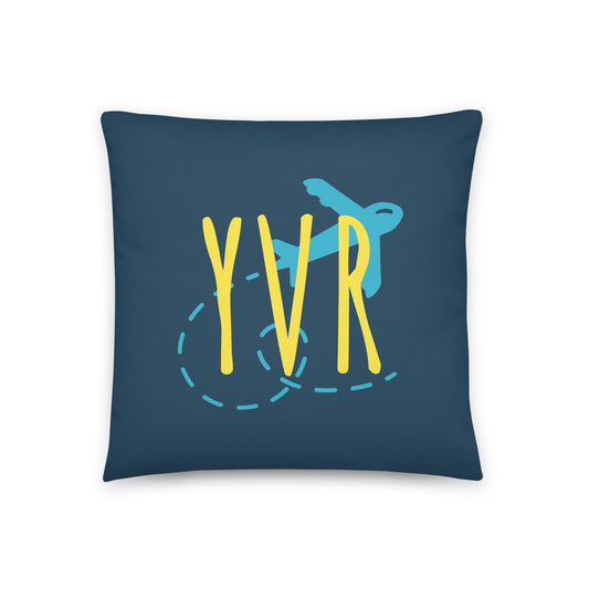 Airplane Throw Pillow • YVR Vancouver • YHM Designs - Image 01