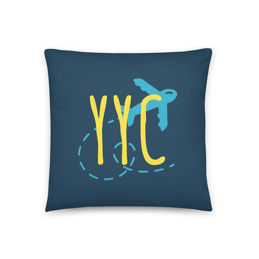 Airplane Throw Pillow • YYC Calgary • YHM Designs - Image 01