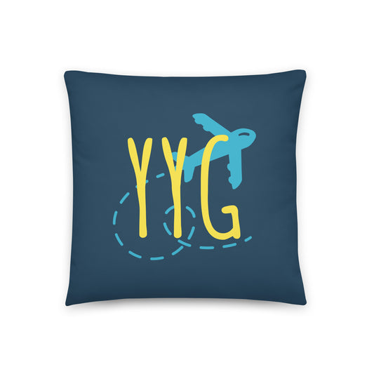 Airplane Throw Pillow • YYG Charlottetown • YHM Designs - Image 01