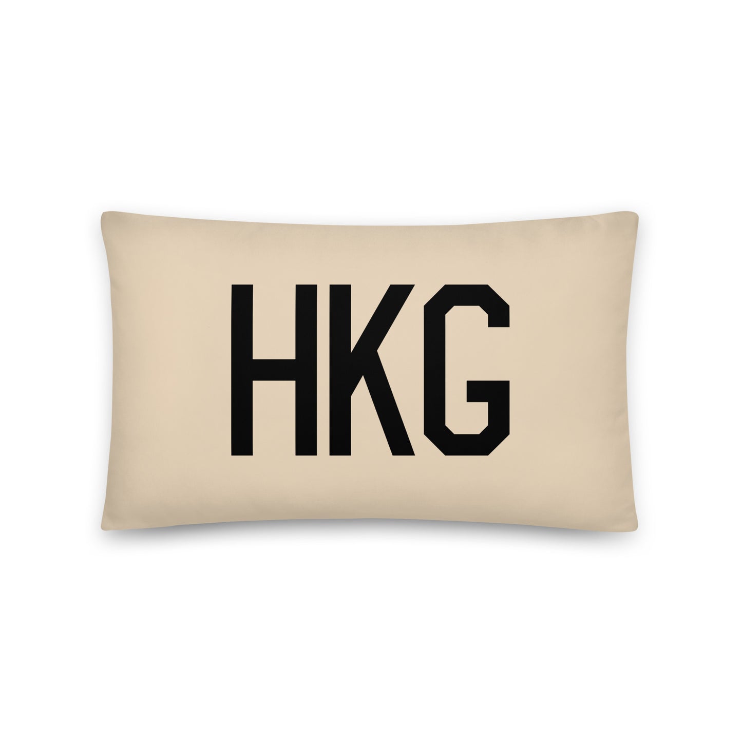 HKG Hong Kong Throw Pillow • Air Force Lettering & Red Buffalo Plaid • YHM Designs - Image 05