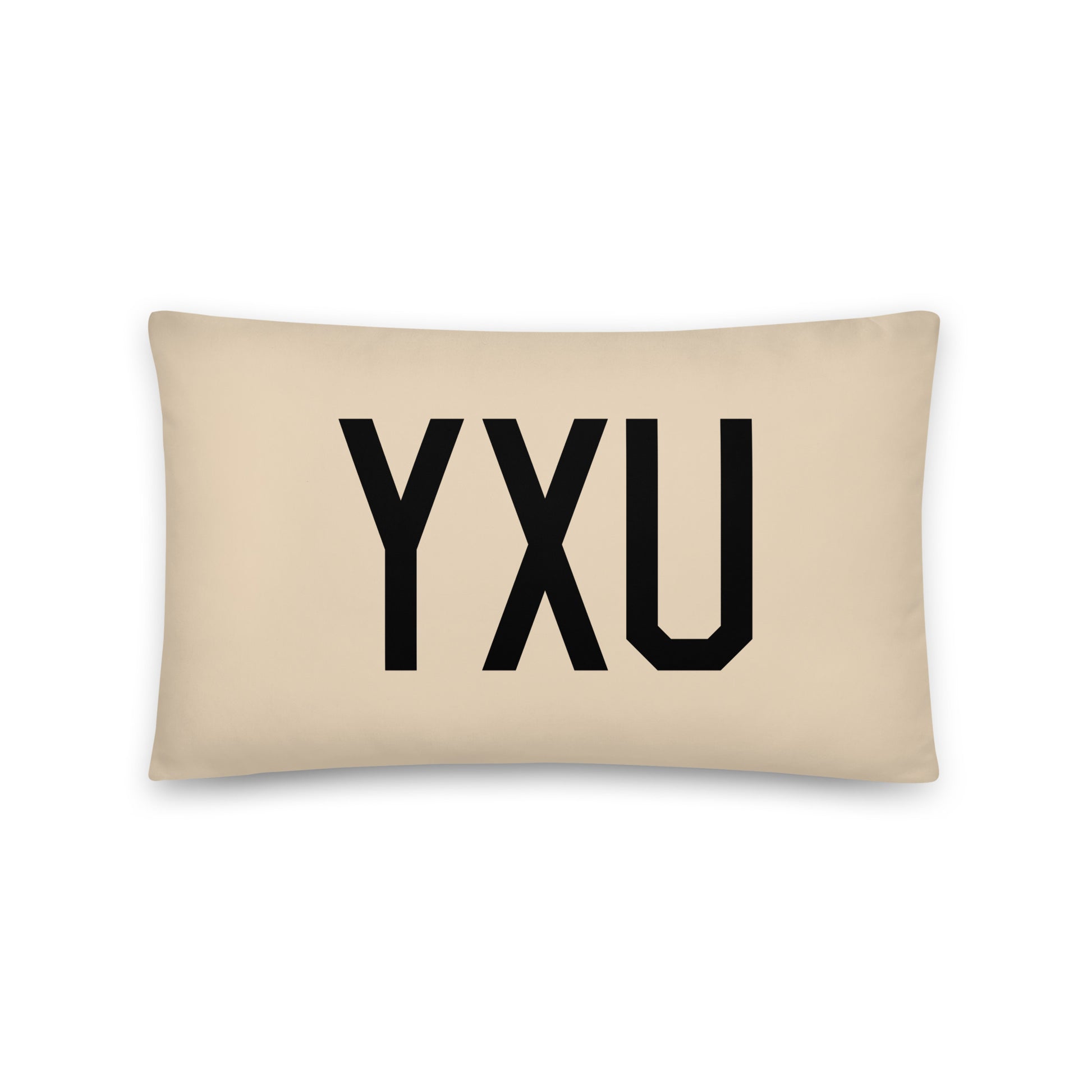YXU London Throw Pillow • Air Force Lettering & Red Buffalo Plaid • YHM Designs - Image 05