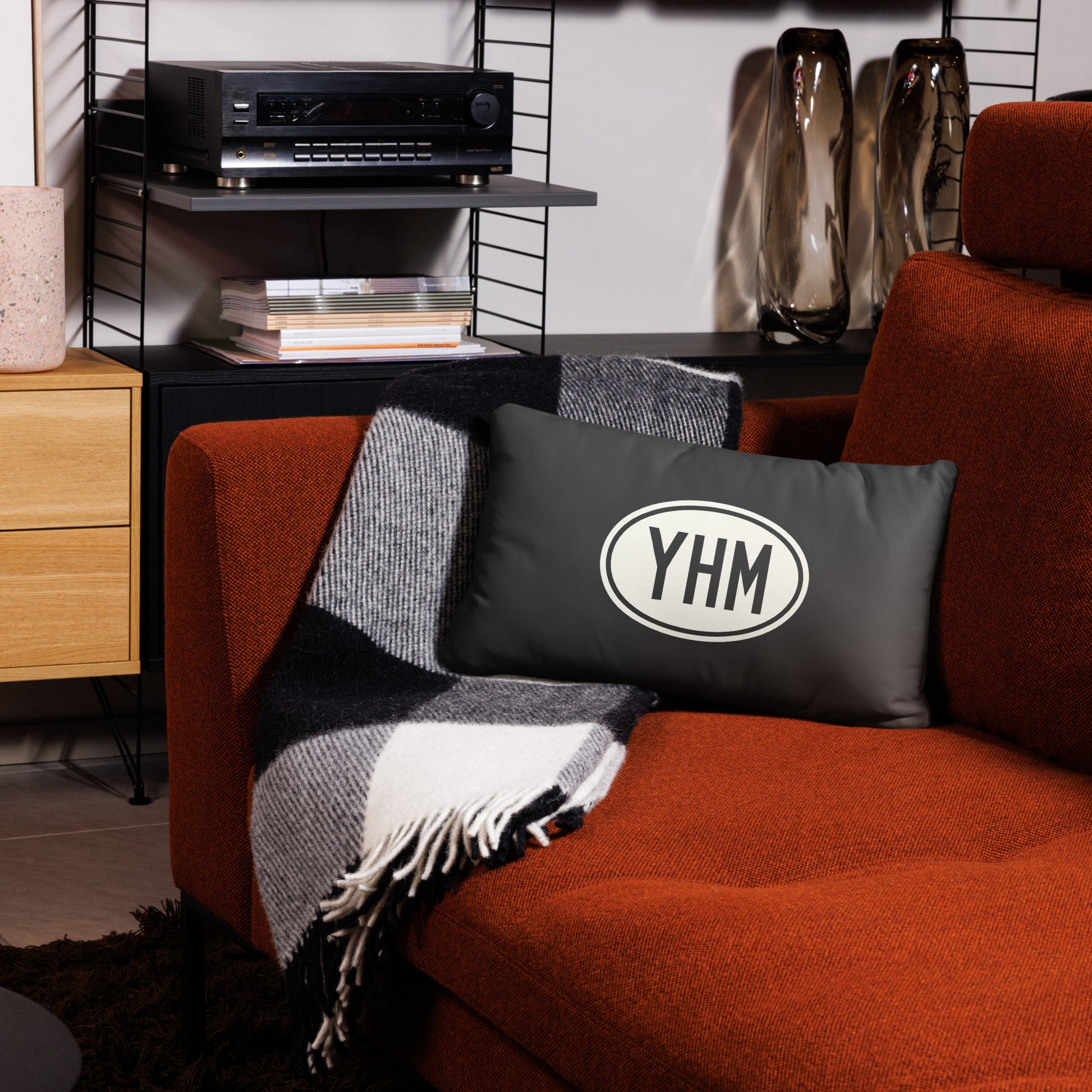 Oval Car Sticker Throw Pillow • ABQ Albuquerque • YHM Designs - Image 04