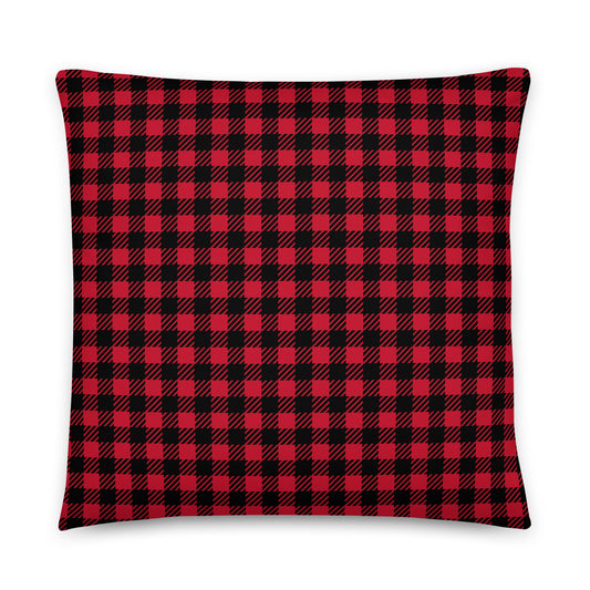 Buffalo Plaid Throw Pillow • CLE Cleveland • YHM Designs - Image 02