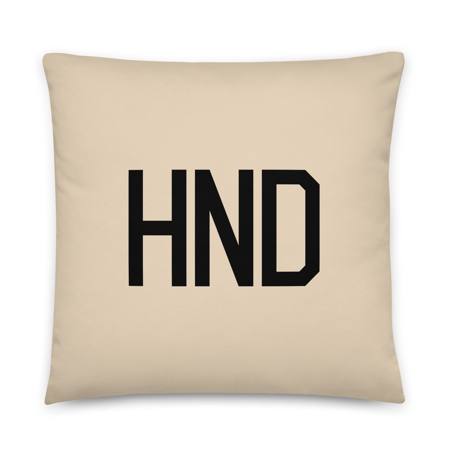 HND Tokyo Throw Pillow • Air Force Lettering & Red Buffalo Plaid • YHM Designs - Image 01