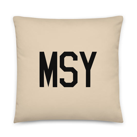 Buffalo Plaid Throw Pillow • MSY New Orleans • YHM Designs - Image 01