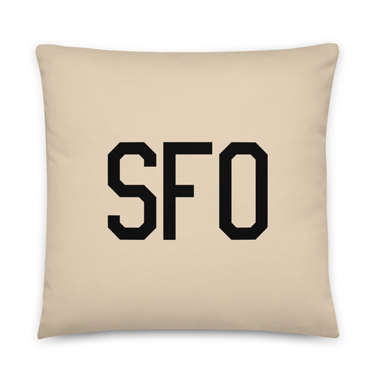 Buffalo Plaid Throw Pillow • SFO San Francisco • YHM Designs - Image 01