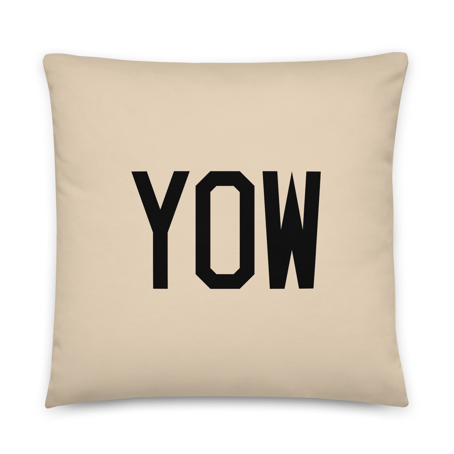 YOW Ottawa Throw Pillow • Air Force Lettering & Red Buffalo Plaid • YHM Designs - Image 01