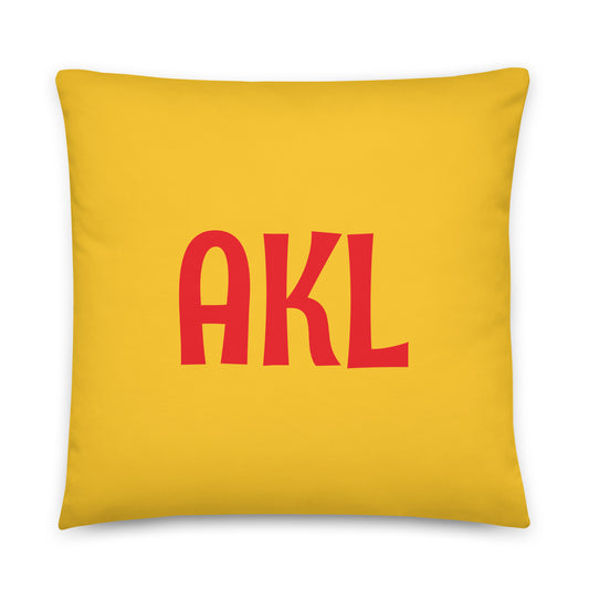 Rainbow Throw Pillow • AKL Auckland • YHM Designs - Image 01