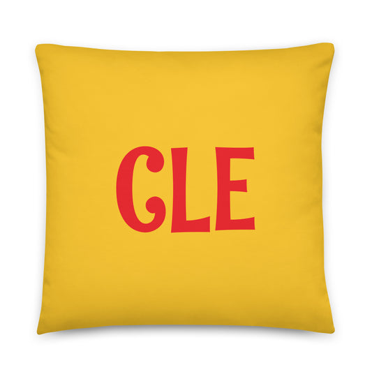 Rainbow Throw Pillow • CLE Cleveland • YHM Designs - Image 01