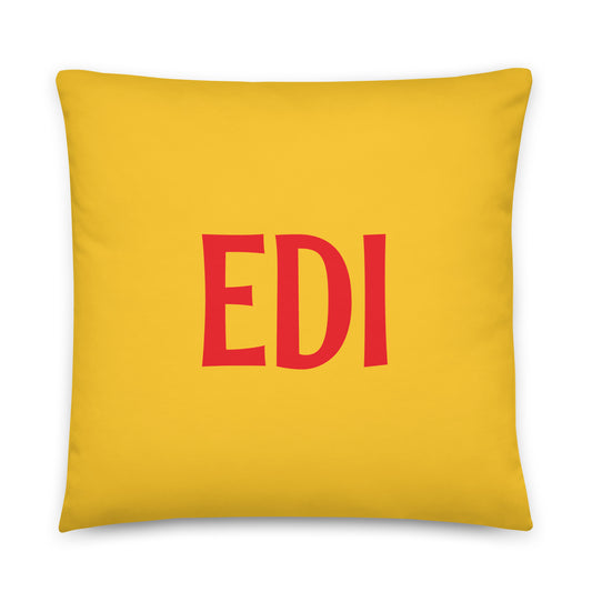 Rainbow Throw Pillow • EDI Edinburgh • YHM Designs - Image 01