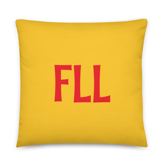 Rainbow Throw Pillow • FLL Fort Lauderdale • YHM Designs - Image 01