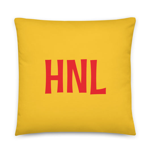 Rainbow Throw Pillow • HNL Honolulu • YHM Designs - Image 01