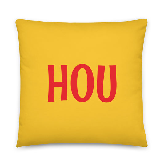 Rainbow Throw Pillow • HOU Houston • YHM Designs - Image 01