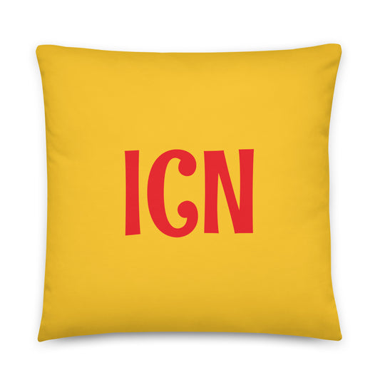 Rainbow Throw Pillow • ICN Seoul • YHM Designs - Image 01