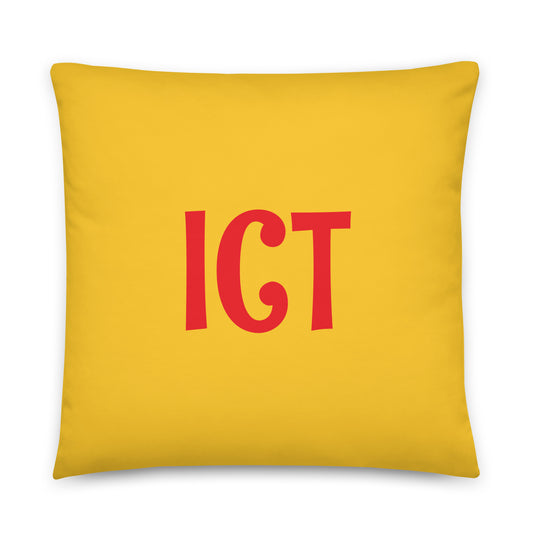 Rainbow Throw Pillow • ICT Wichita • YHM Designs - Image 01