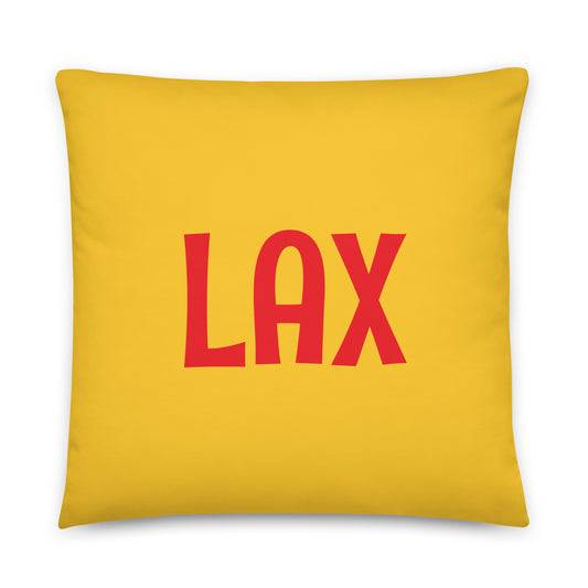 Rainbow Throw Pillow • LAX Los Angeles • YHM Designs - Image 01