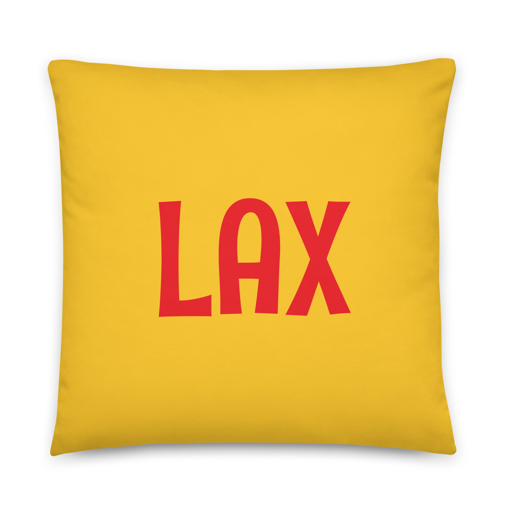 Rainbow Throw Pillow • LAX Los Angeles • YHM Designs - Image 01