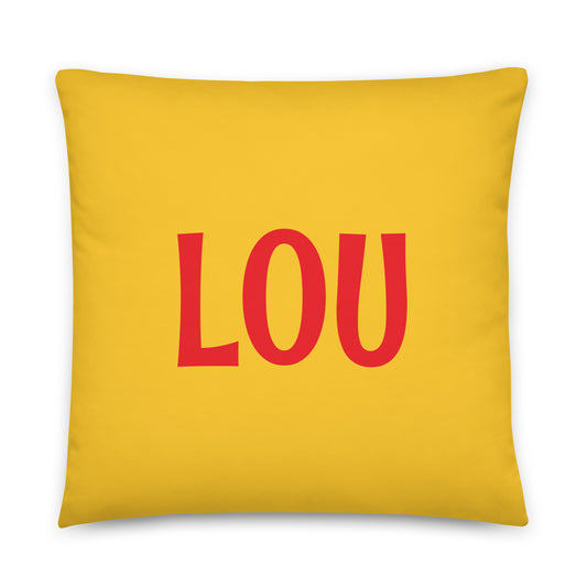 Rainbow Throw Pillow • LOU Louisville • YHM Designs - Image 01