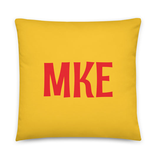 Rainbow Throw Pillow • MKE Milwaukee • YHM Designs - Image 01