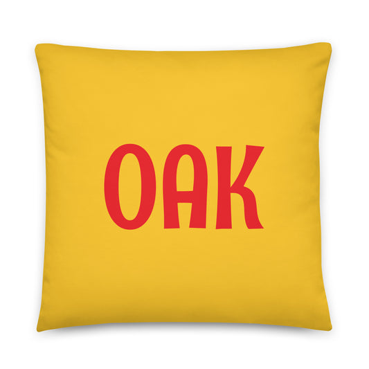 Rainbow Throw Pillow • OAK Oakland • YHM Designs - Image 01