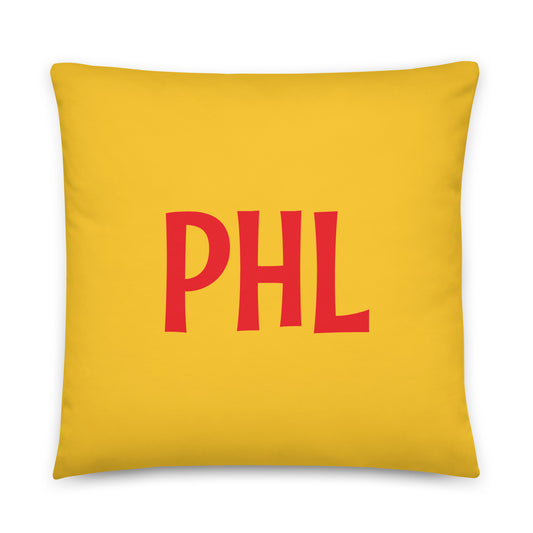 Rainbow Throw Pillow • PHL Philadelphia • YHM Designs - Image 01