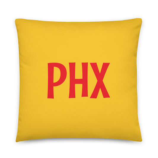 Rainbow Throw Pillow • PHX Phoenix • YHM Designs - Image 01