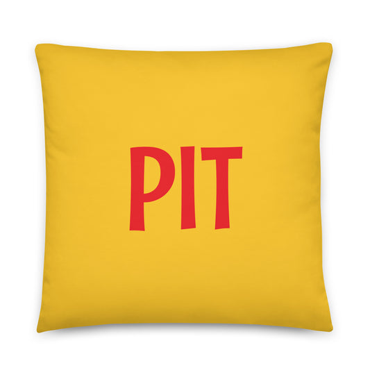 Rainbow Throw Pillow • PIT Pittsburgh • YHM Designs - Image 01