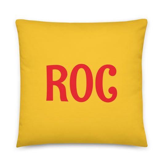 Rainbow Throw Pillow • ROC Rochester • YHM Designs - Image 01