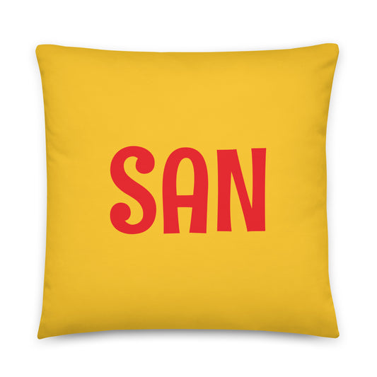 Rainbow Throw Pillow • SAN San Diego • YHM Designs - Image 01