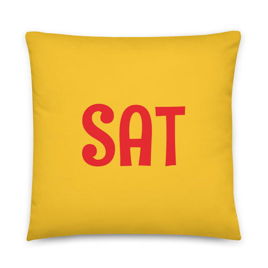 Rainbow Throw Pillow • SAT San Antonio • YHM Designs - Image 01