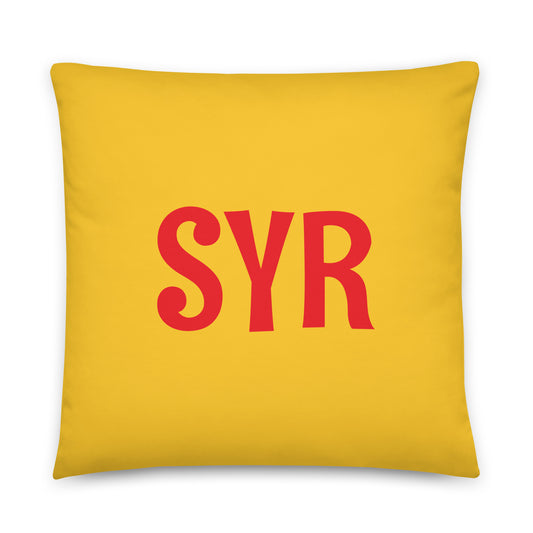 Rainbow Throw Pillow • SYR Syracuse • YHM Designs - Image 01