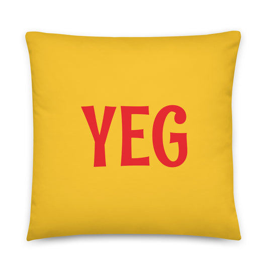 Rainbow Throw Pillow • YEG Edmonton • YHM Designs - Image 01