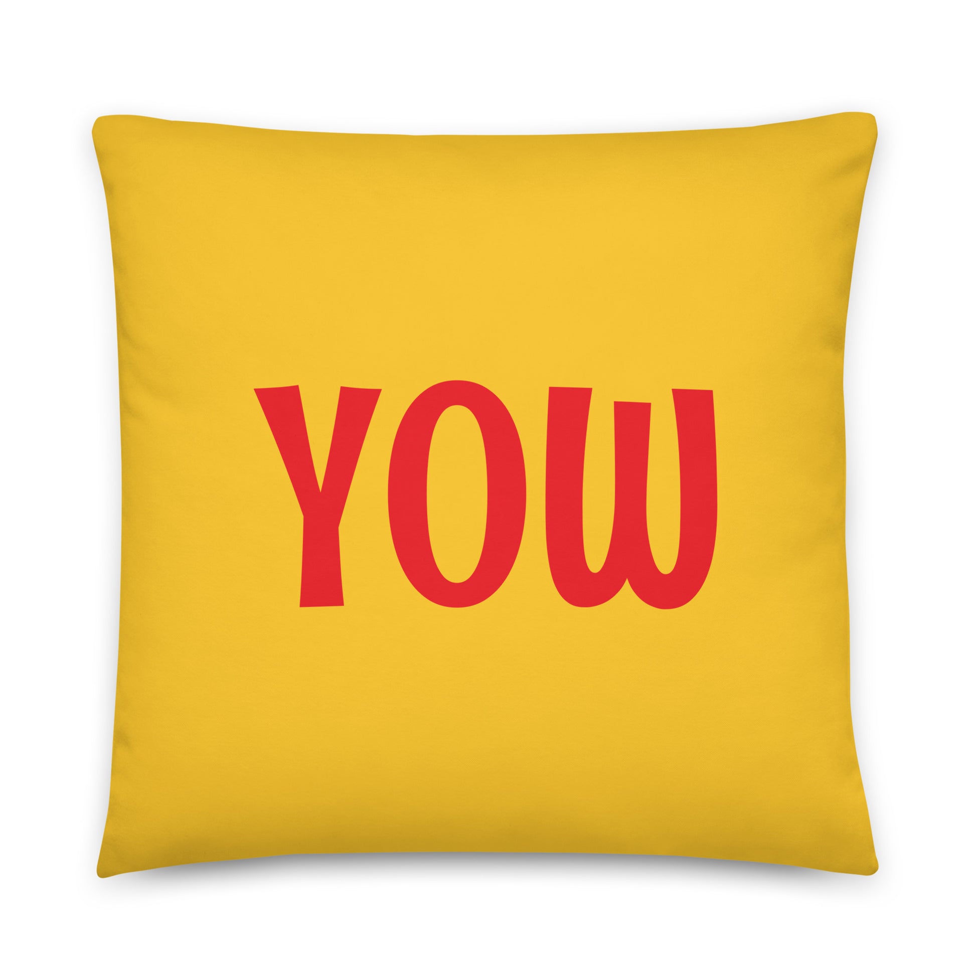 Rainbow Throw Pillow • YOW Ottawa • YHM Designs - Image 01