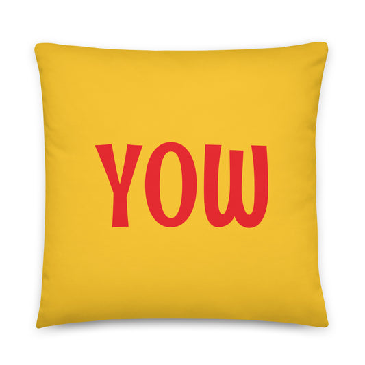 Rainbow Throw Pillow • YOW Ottawa • YHM Designs - Image 01