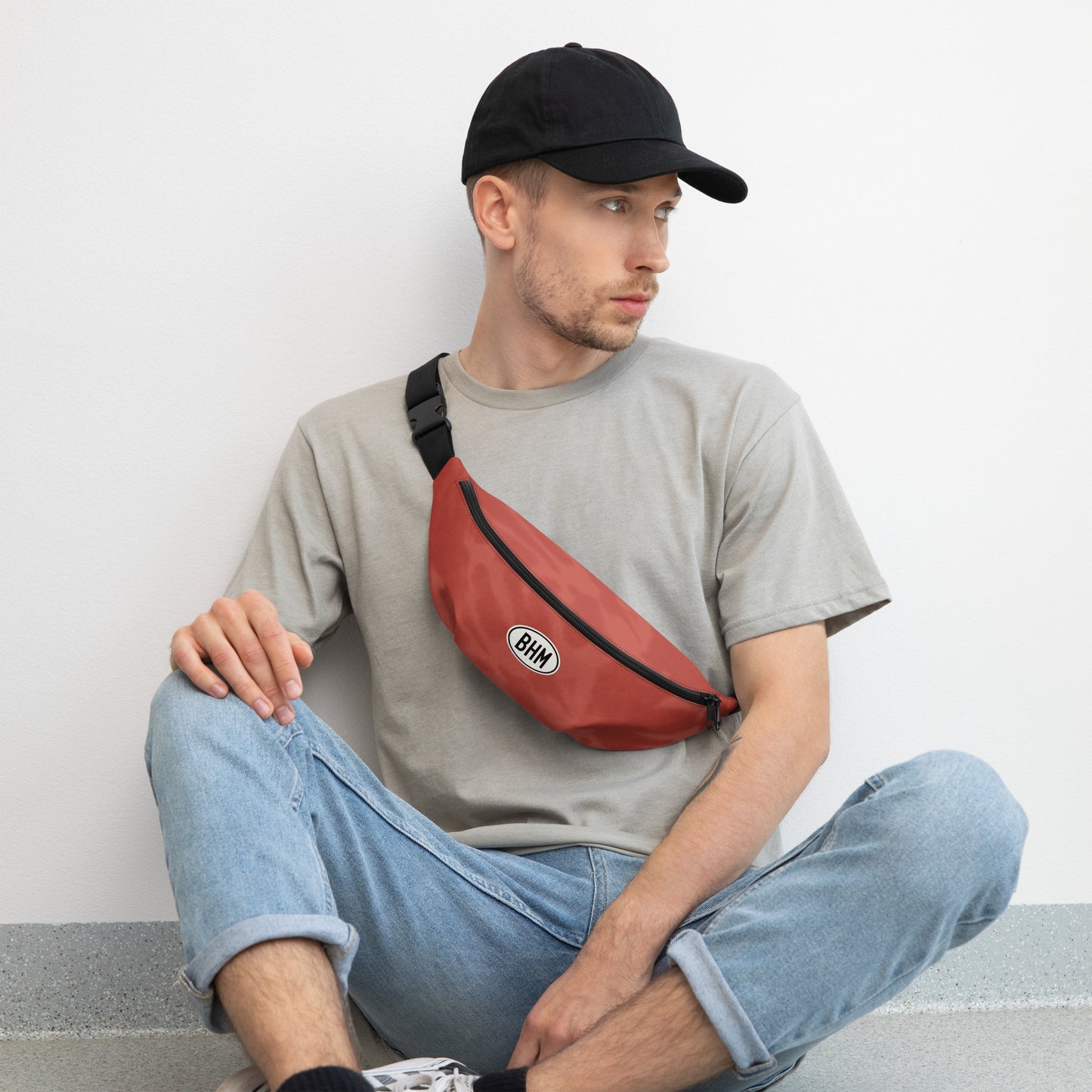 Travel Gift Fanny Pack - Red Tie-Dye • BHM Birmingham • YHM Designs - Image 04