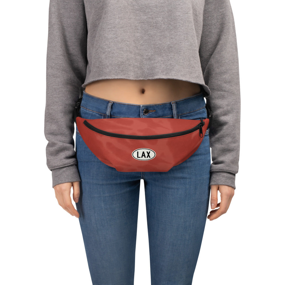 Travel Gift Fanny Pack - Red Tie-Dye • LAX Los Angeles • YHM Designs - Image 06