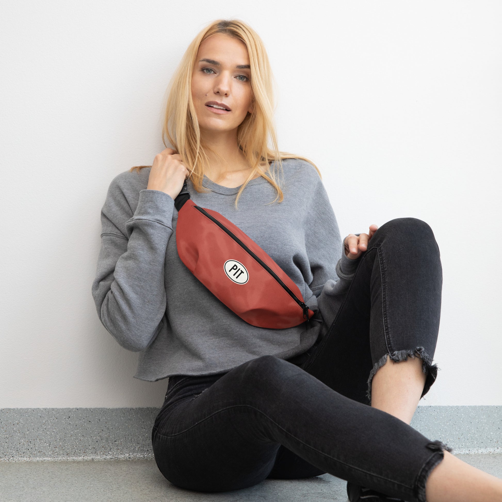 Travel Gift Fanny Pack - Red Tie-Dye • PIT Pittsburgh • YHM Designs - Image 05