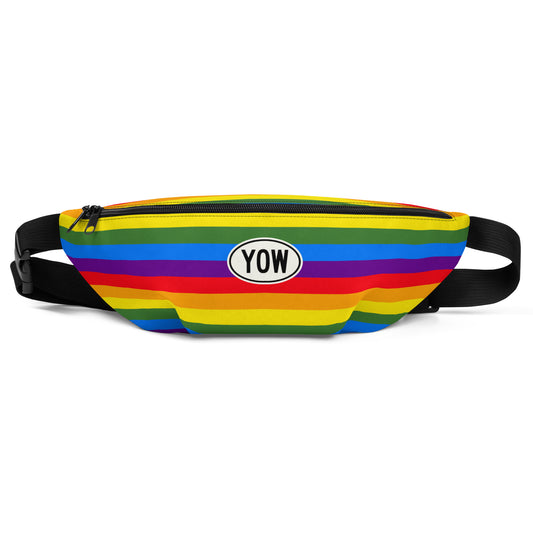 Travel Gift Fanny Pack - Rainbow Colours • YOW Ottawa • YHM Designs - Image 01