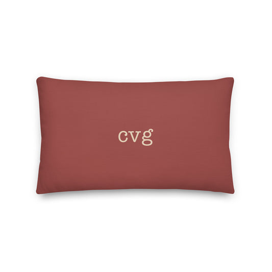 Typewriter Pillow - Terra Cotta • CVG Cincinnati • YHM Designs - Image 02