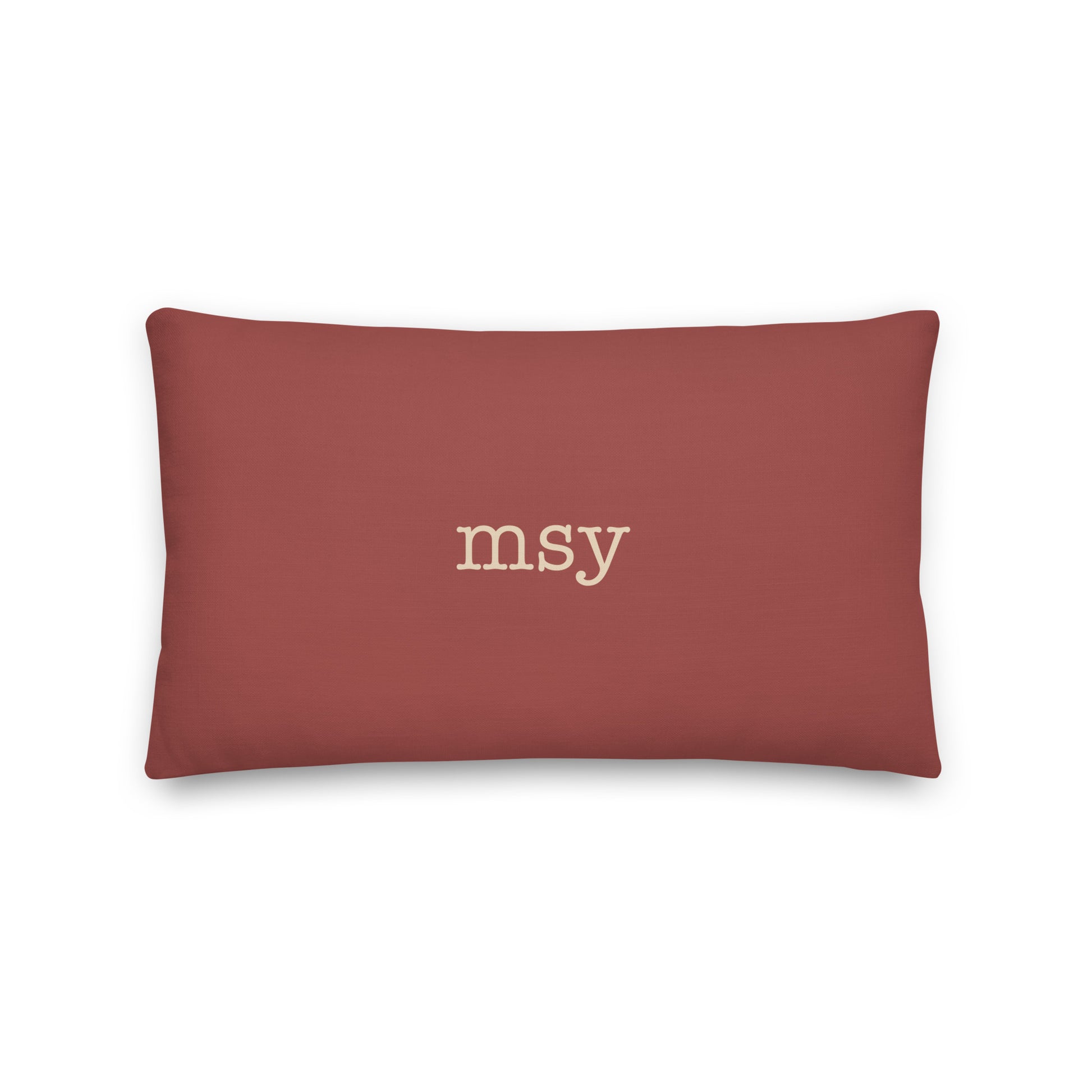 Typewriter Pillow - Terra Cotta • MSY New Orleans • YHM Designs - Image 02