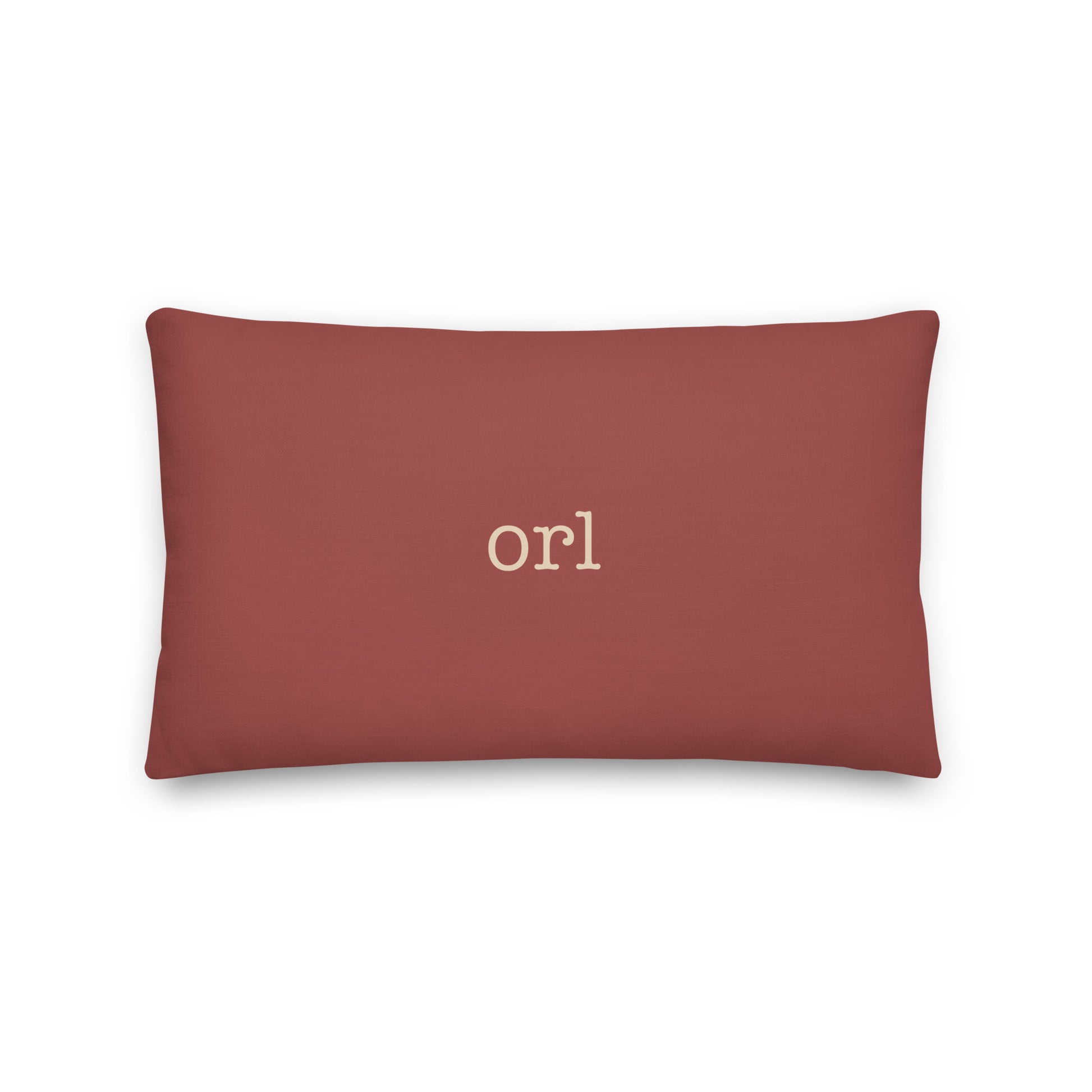 Typewriter Pillow - Terra Cotta • ORL Orlando • YHM Designs - Image 02