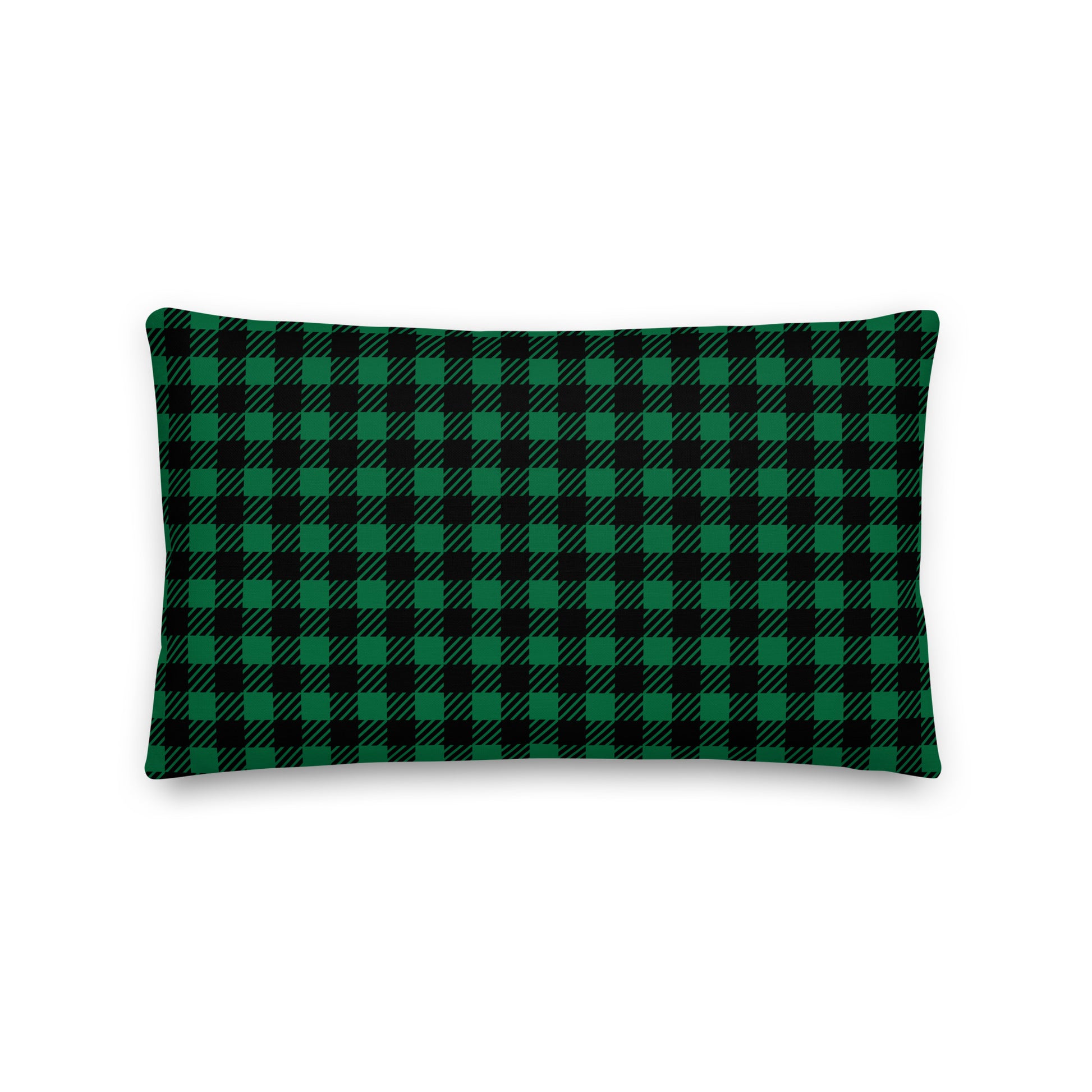 Farmhouse Throw Pillow - Buffalo Plaid • BOS Boston • YHM Designs - Image 02