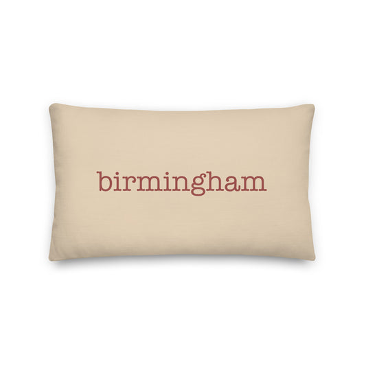 Typewriter Pillow - Terra Cotta • BHM Birmingham • YHM Designs - Image 01