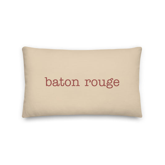 Typewriter Pillow - Terra Cotta • BTR Baton Rouge • YHM Designs - Image 01