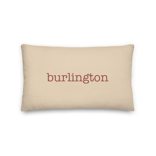 Typewriter Pillow - Terra Cotta • BTV Burlington • YHM Designs - Image 01