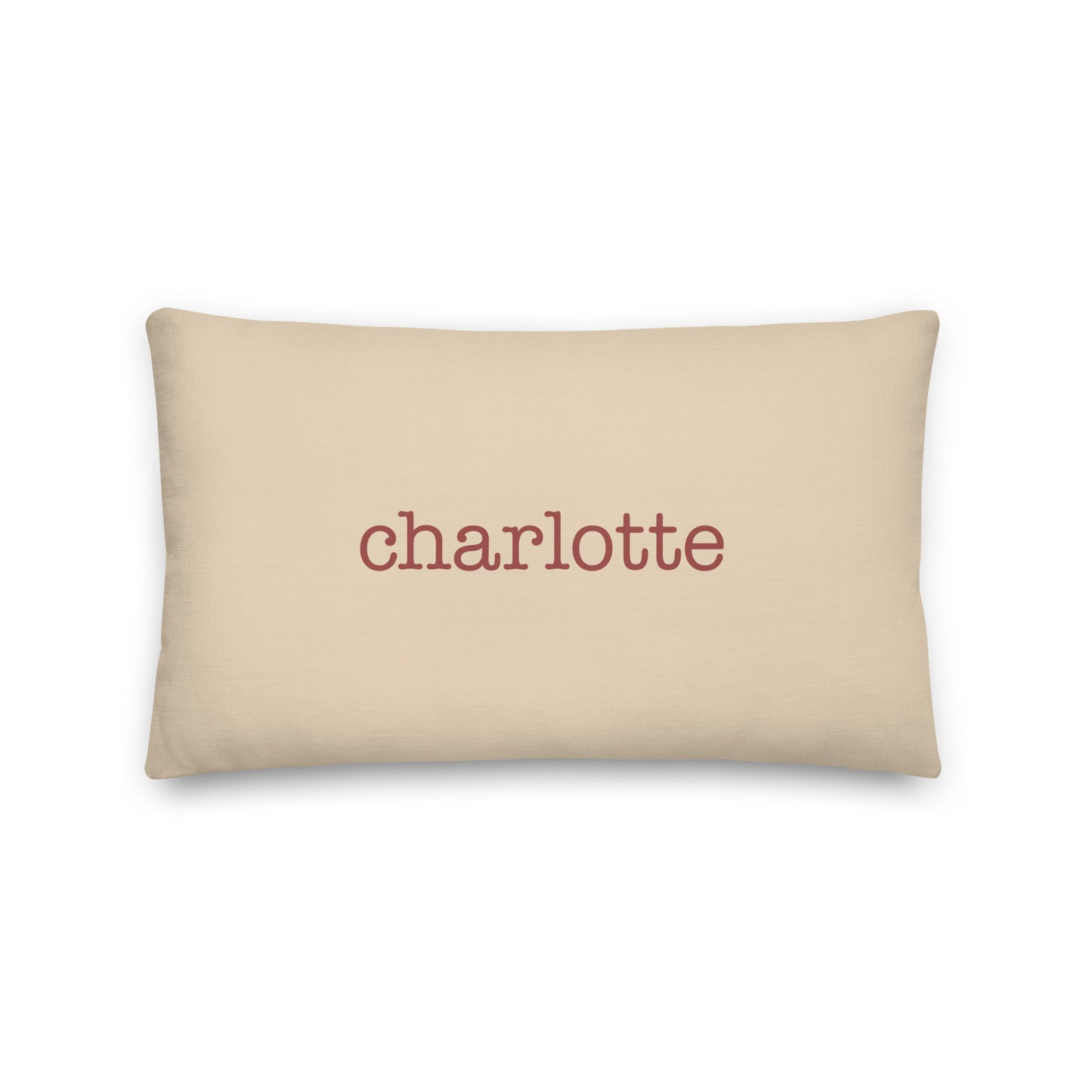 Typewriter Pillow - Terra Cotta • CLT Charlotte • YHM Designs - Image 01