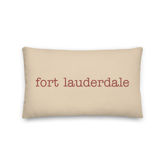 Typewriter Pillow - Terra Cotta • FLL Fort Lauderdale • YHM Designs - Image 01