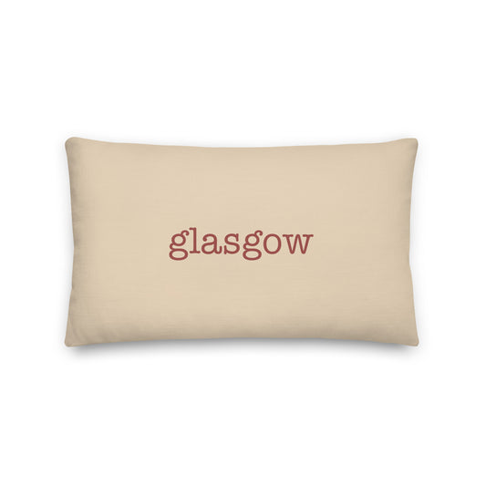 Typewriter Pillow - Terra Cotta • GLA Glasgow • YHM Designs - Image 01