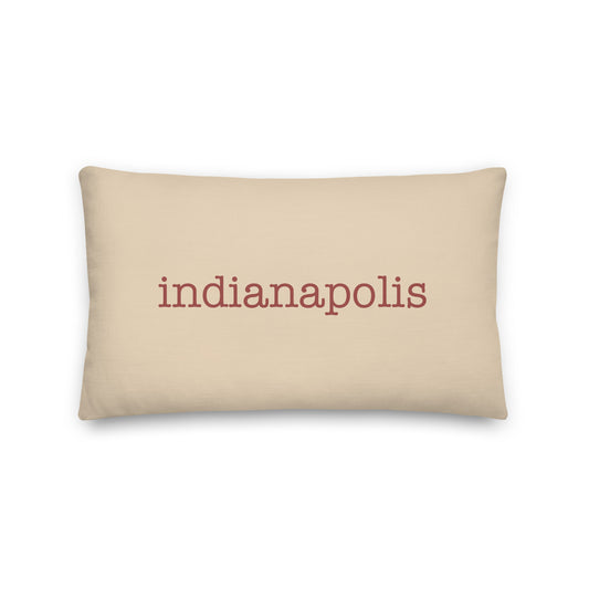 Typewriter Pillow - Terra Cotta • IND Indianapolis • YHM Designs - Image 01