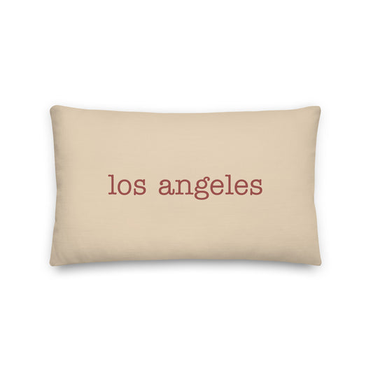 Typewriter Pillow - Terra Cotta • LAX Los Angeles • YHM Designs - Image 01